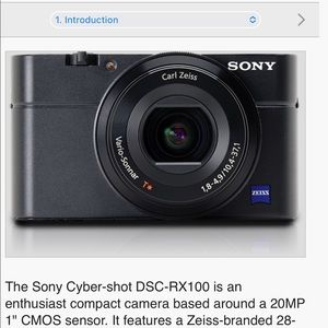 Sony Carl Zeiss Cyber-Shot DSC-RX1000 and accessories